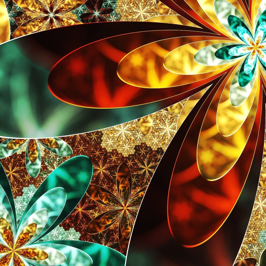 Красивые необычные абстрактные цветы 