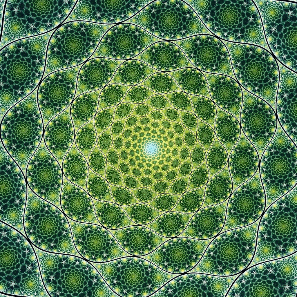 Красивый необычный зеленый узор