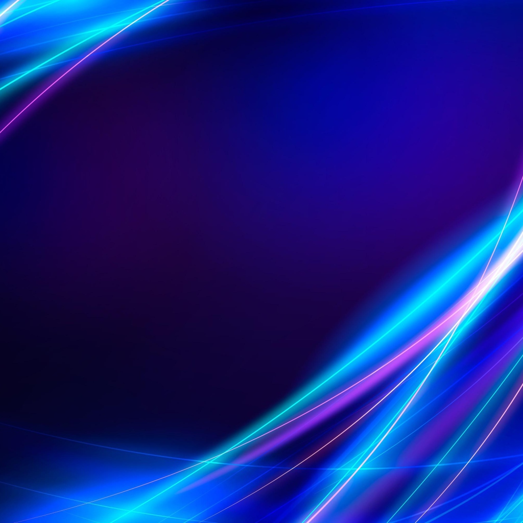 Яркие неоновые линии на синем фоне 