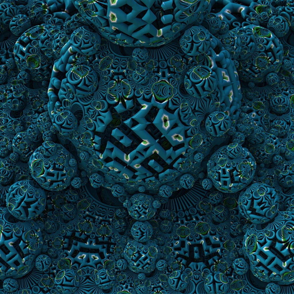 Геометрические фрактальные фигуры в необычном рисунке