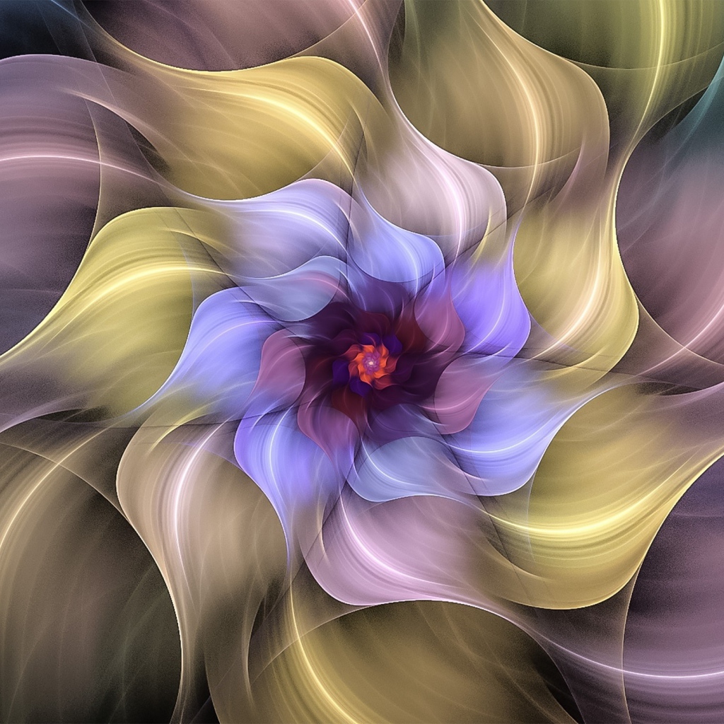 Многоярусный разноцветный цветок 