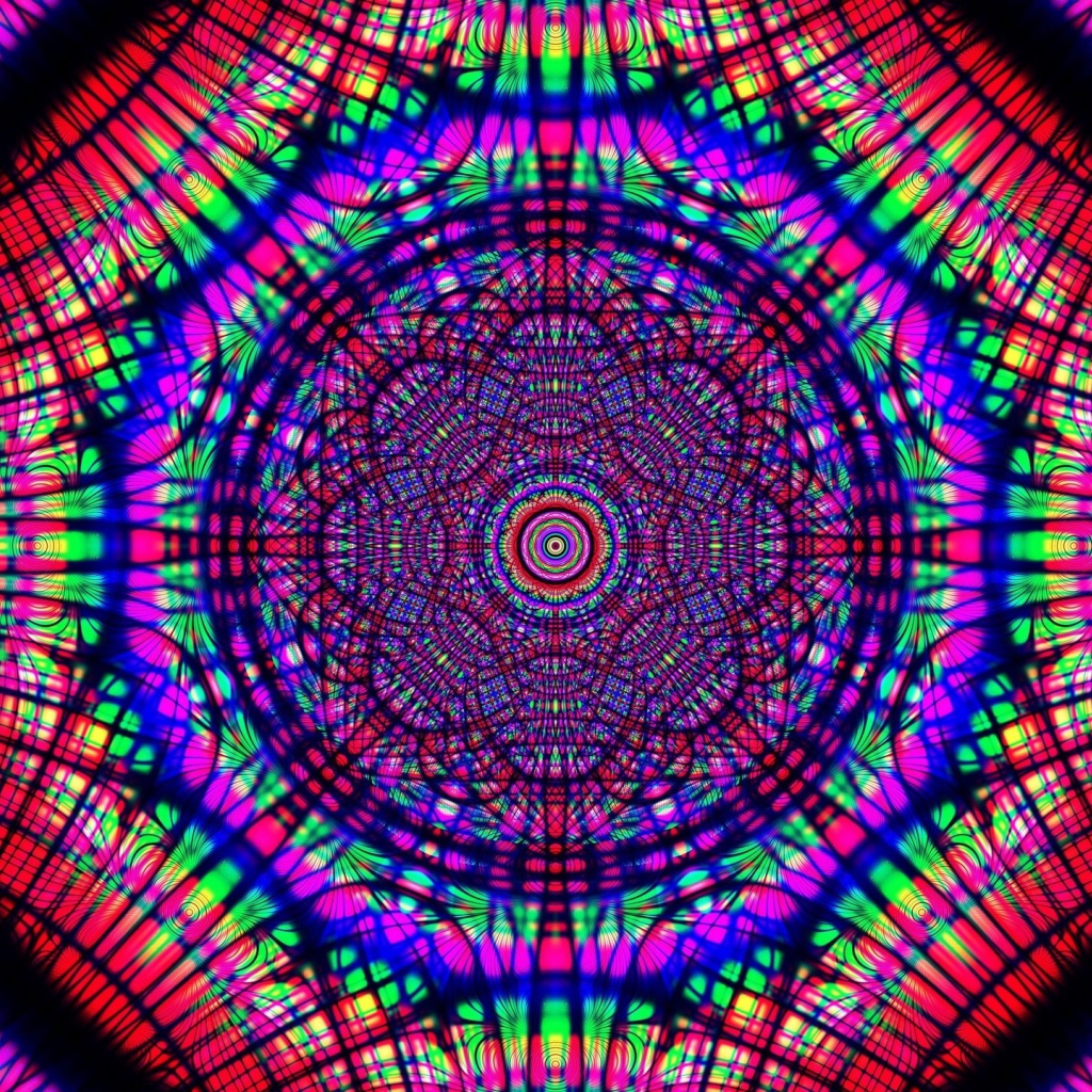 Разноцветный узор калейдоскопа 