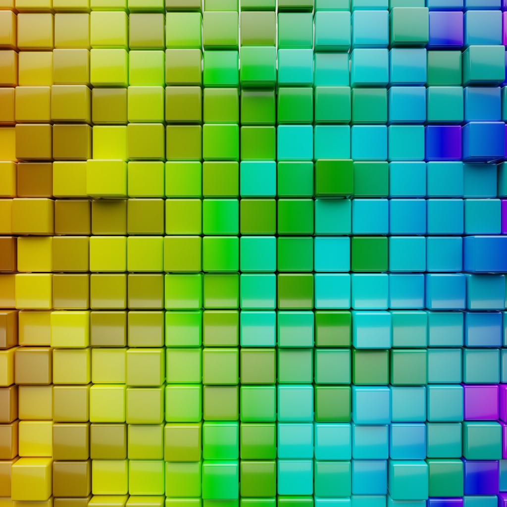 Разноцветные квадраты 3д графика