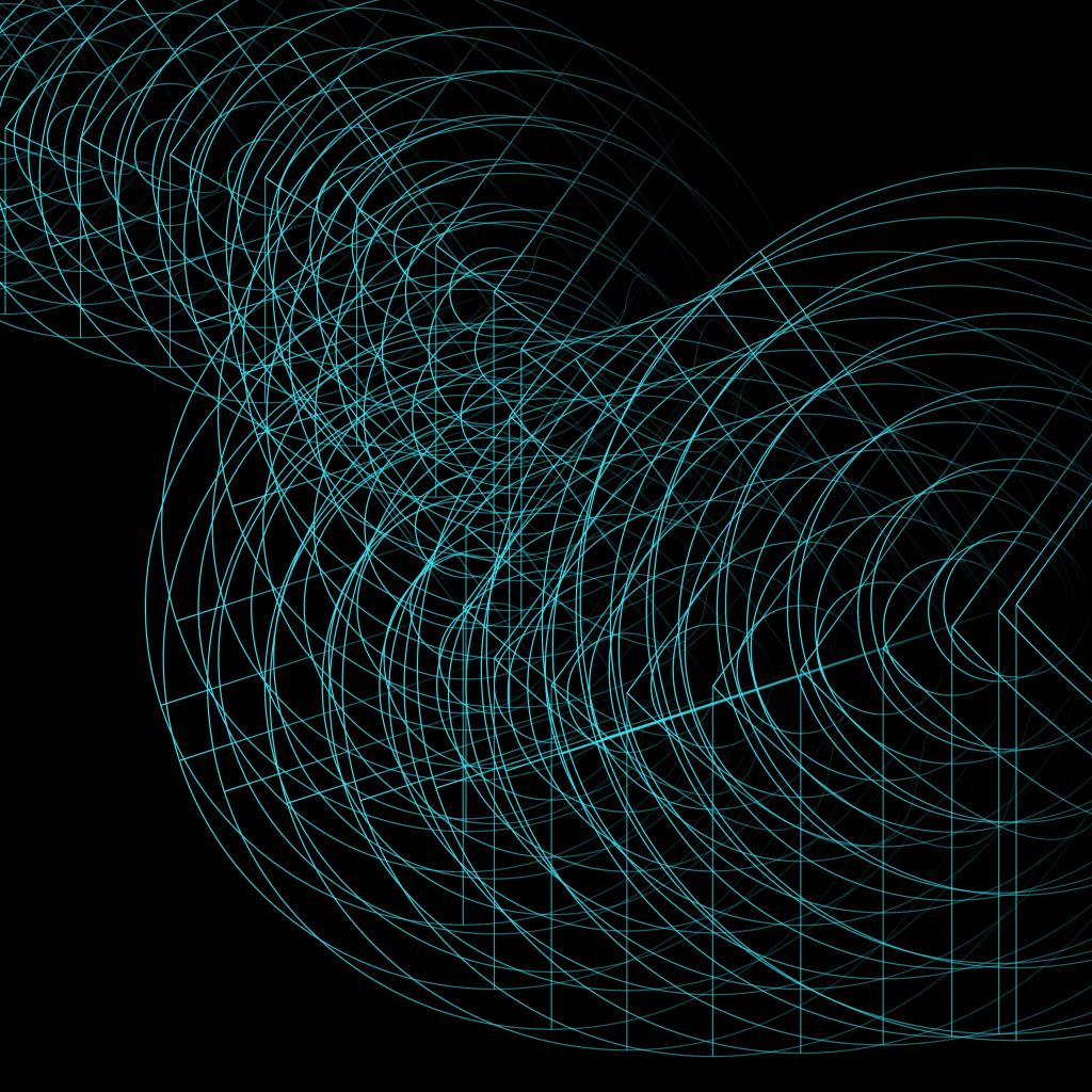 Неоновая голубая сетка на черном фоне 