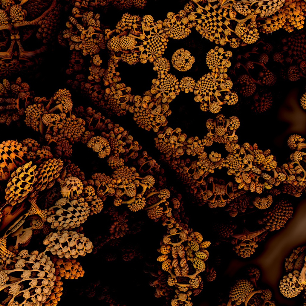 Необычный коричневый фрактальный рисунок