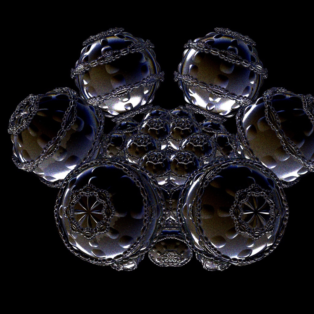 Необычный дизайнерский цветок на черном фоне, фрактал