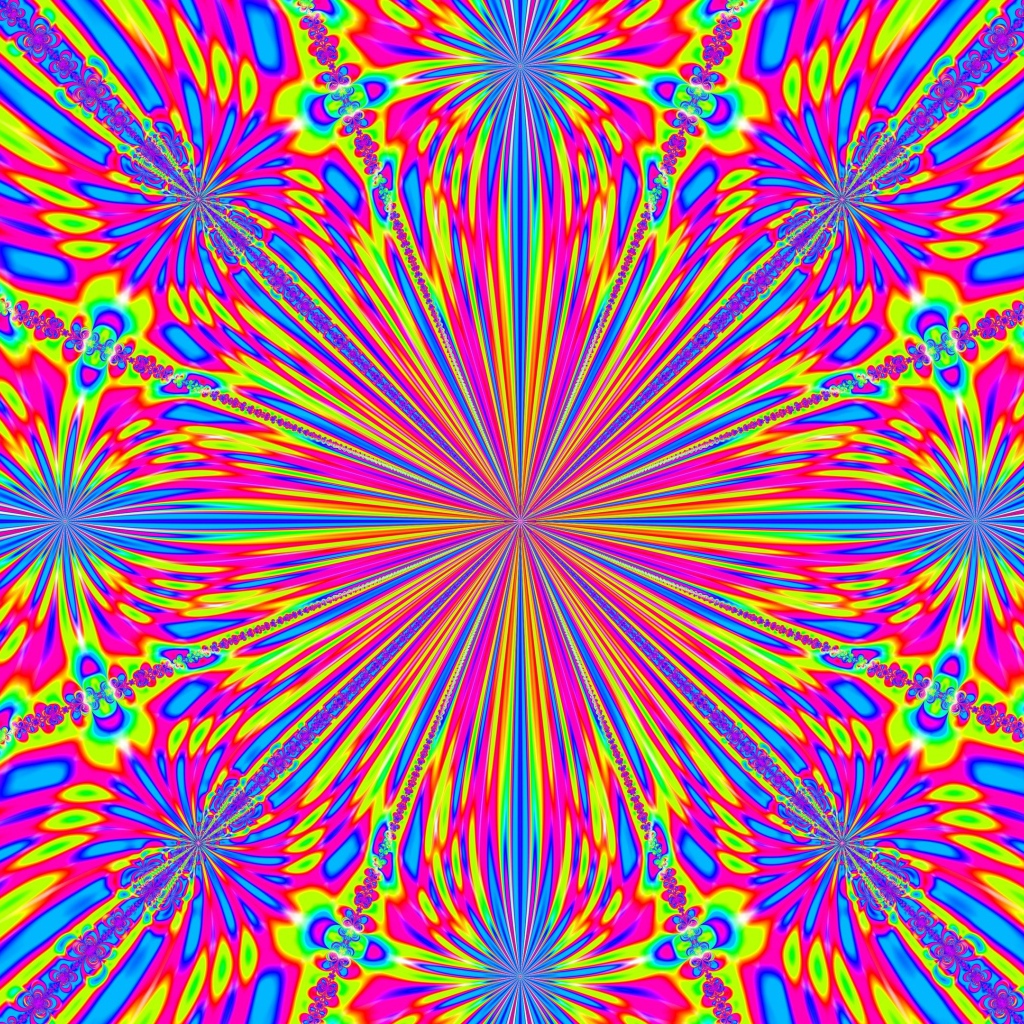 Желтый с розовым рисунок в калейдоскопе