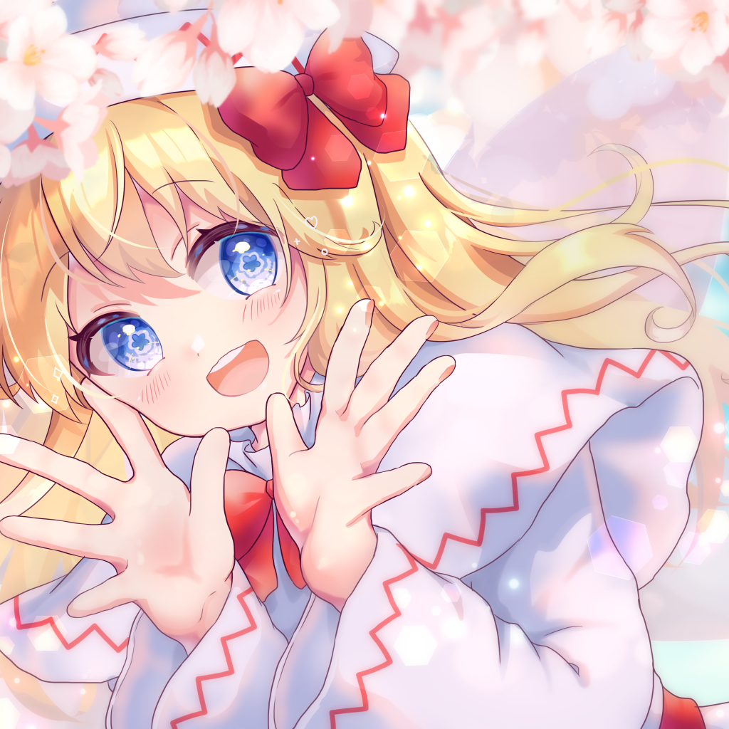 Девушка с большими голубыми глазами аниме Тохо