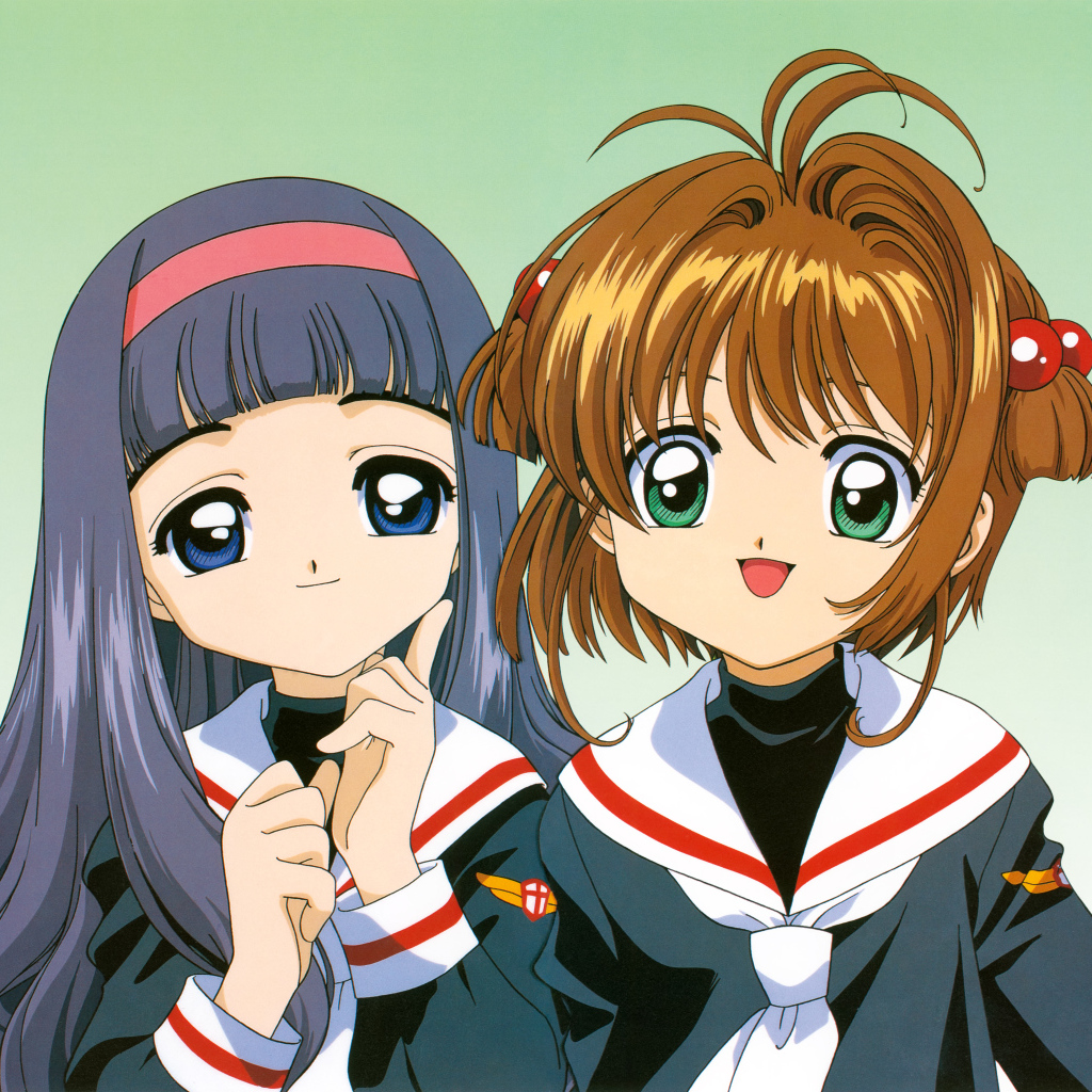 Две девушки из аниме Сакура - Собирательница Карт