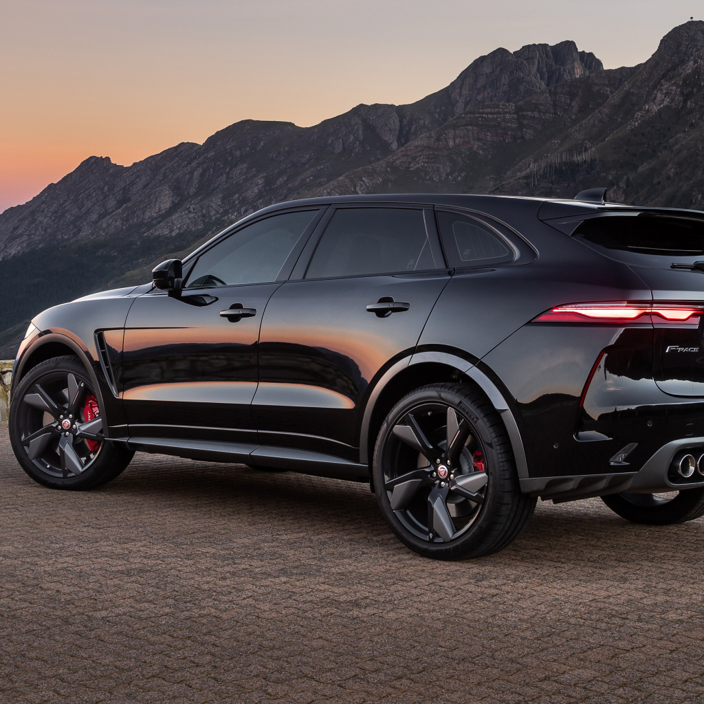 Внедорожник Jaguar F-Pace SVR 2021 года вид сзади