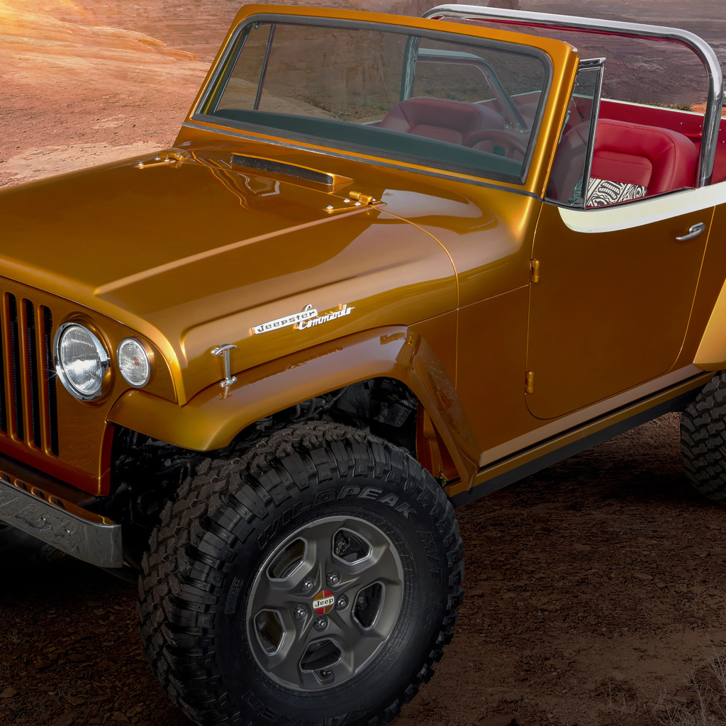 Оранжевый Jeepster Beach 2021 года 3д модель