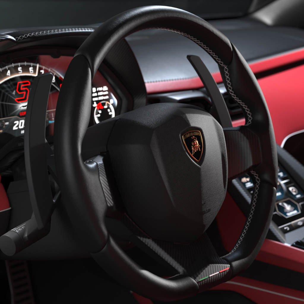 Кожаный салон автомобиля Lamborghini Countach LPI 800-4, 2022 года