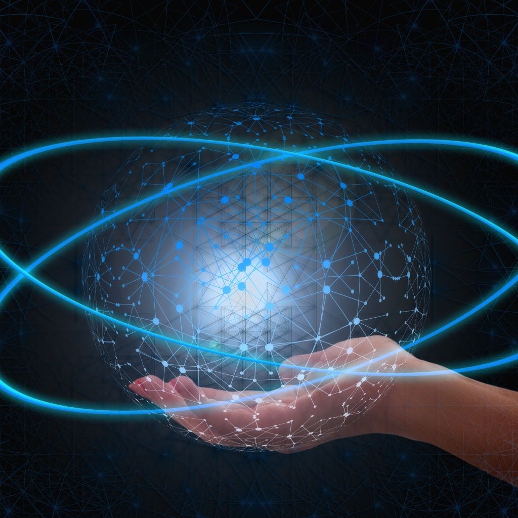 Всемирная паутина в неоновой сфере