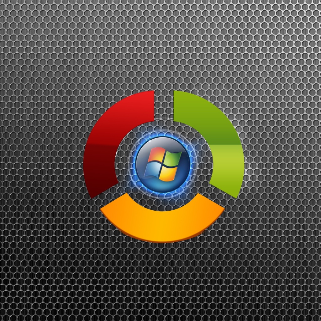 Значок windows 7 на сером фоне