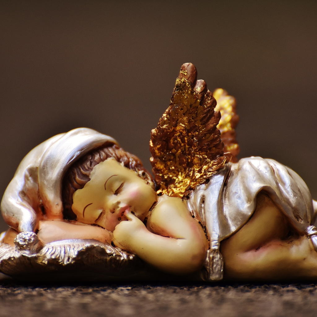 Статуэтка спящий купидон 