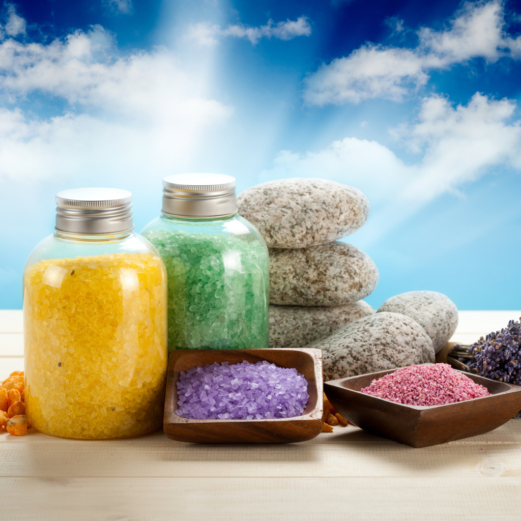 Ароматная морская соль и камни для SPA