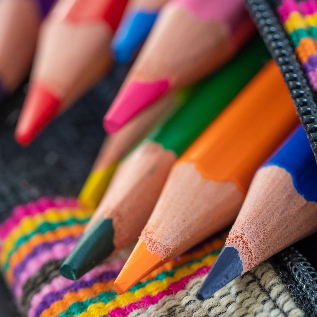 Острые заточенные карандаши в пенале