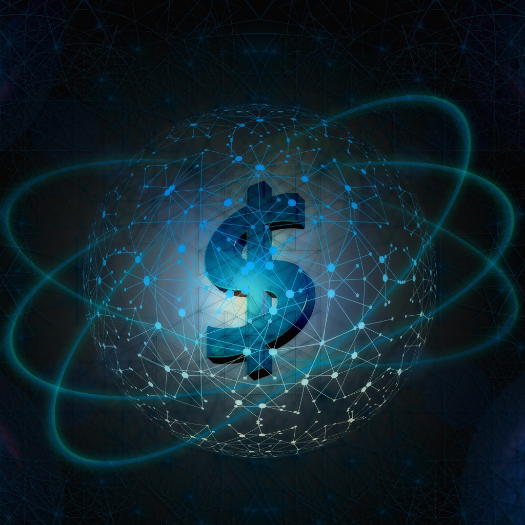 Значок доллара и всемирная паутина 