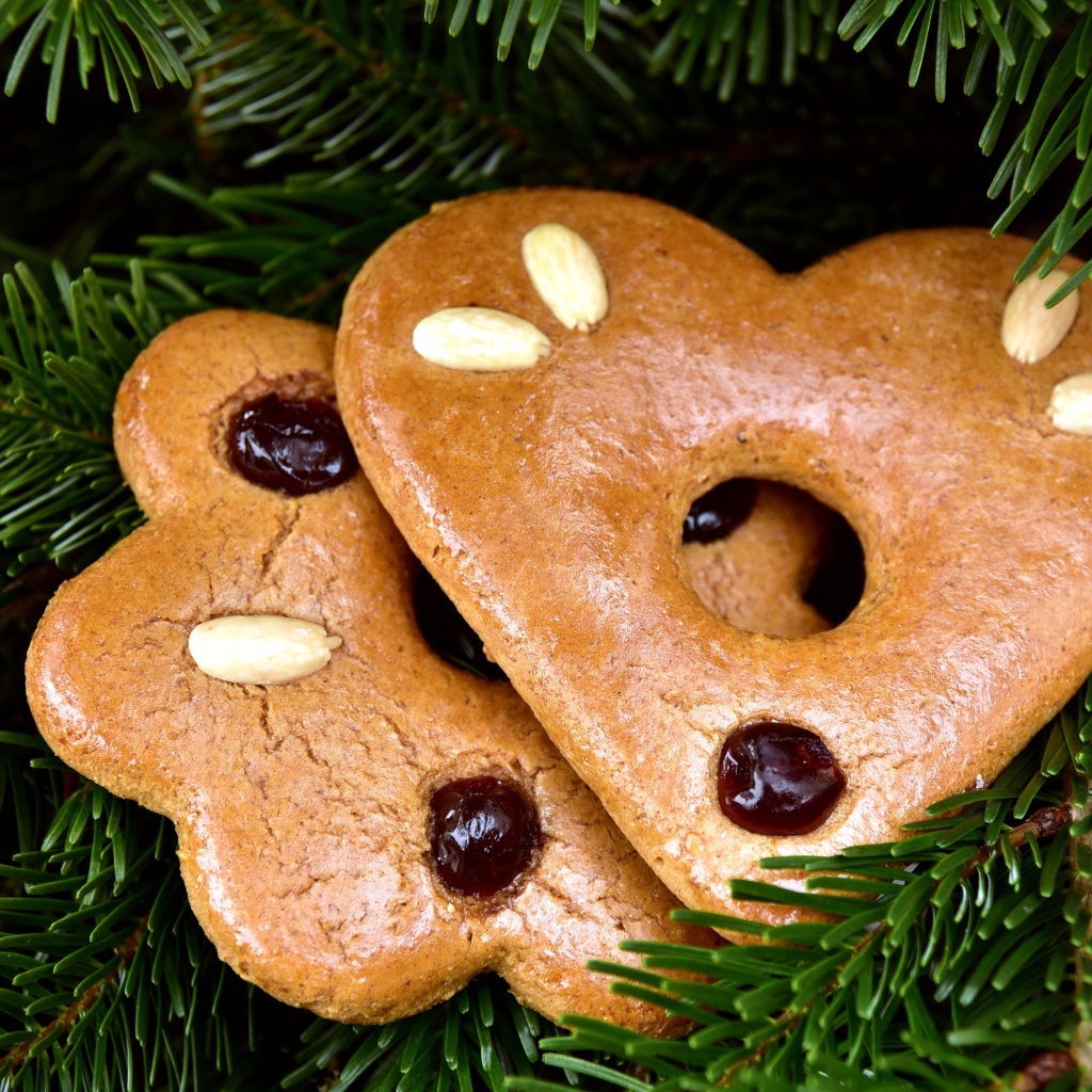 Аппетитное печенье с еловыми ветками