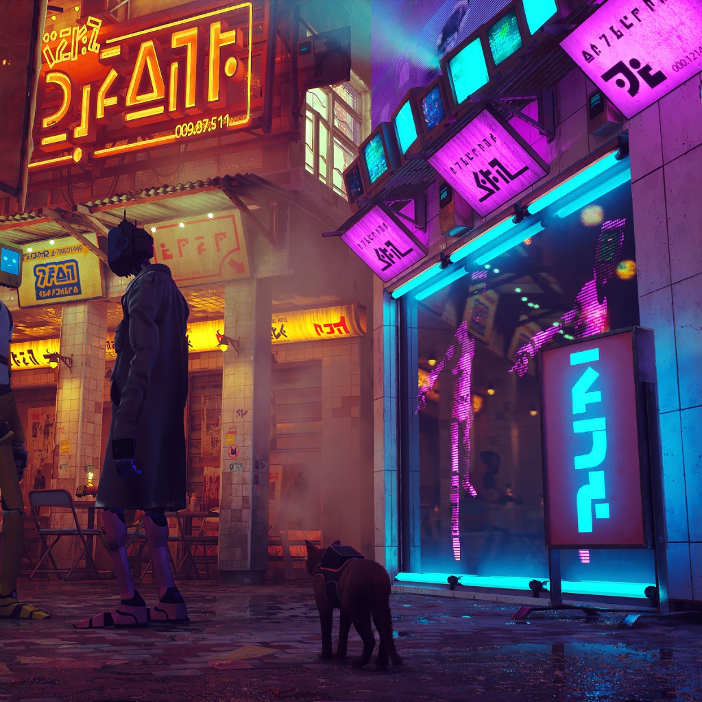 Кадр компьютерной игры Stray, 2021