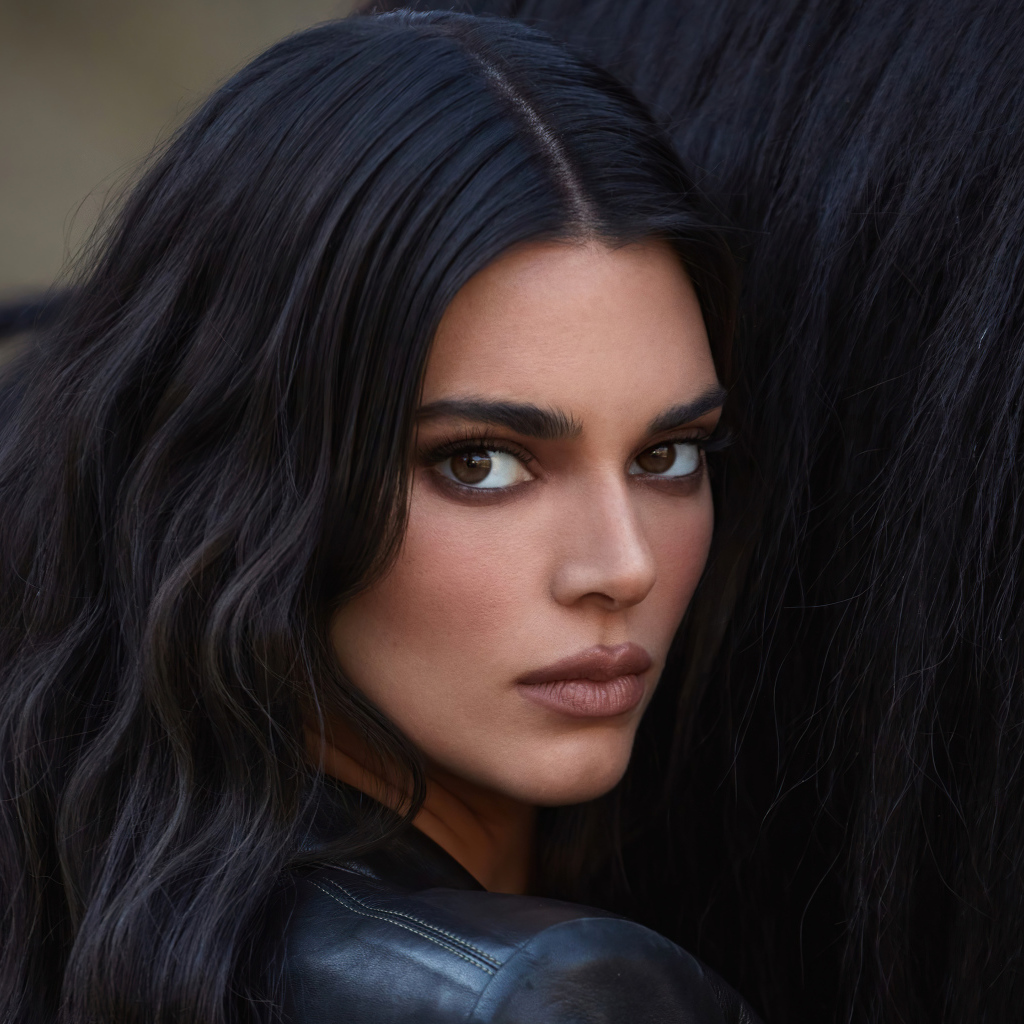 Жгучая брюнетка Кендалл Дженнер с лошадью