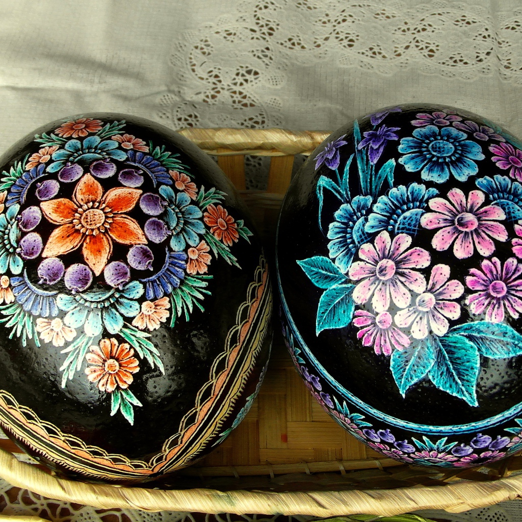 Яйца с красочным цветочным рисунком на Пасху 2021