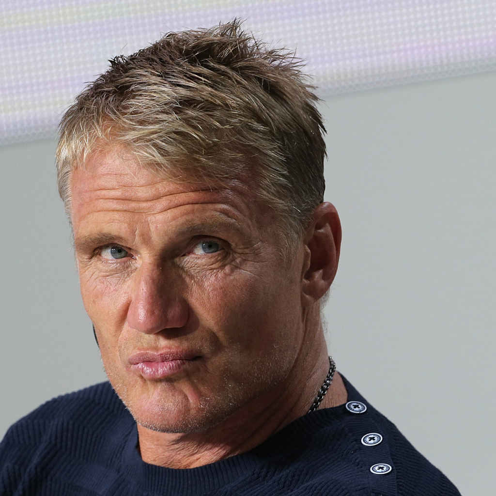 Актер Дольф Лундгрен крупным планом