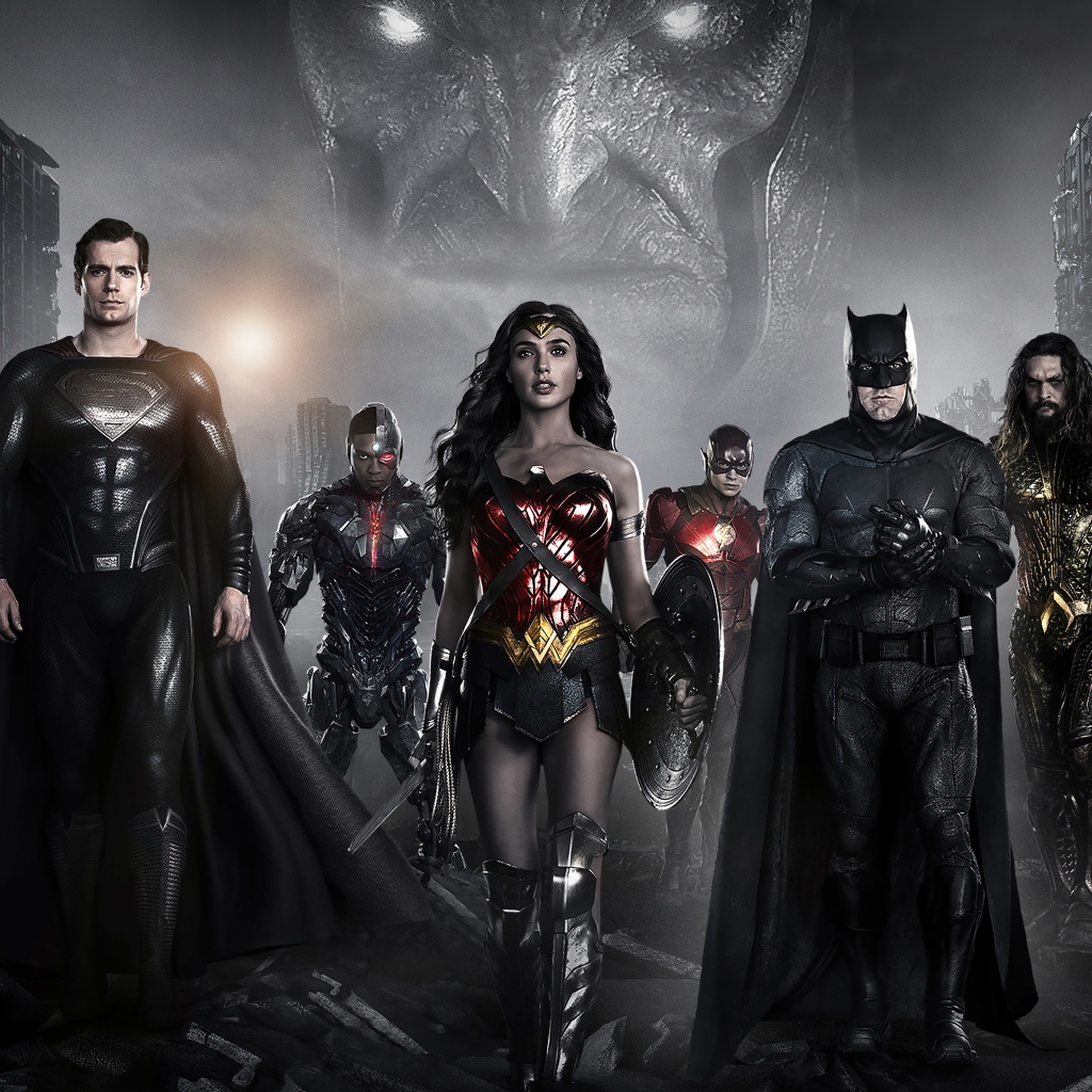 Постер с главными героями фильма   Лига справедливости Зака Снайдера, 2021