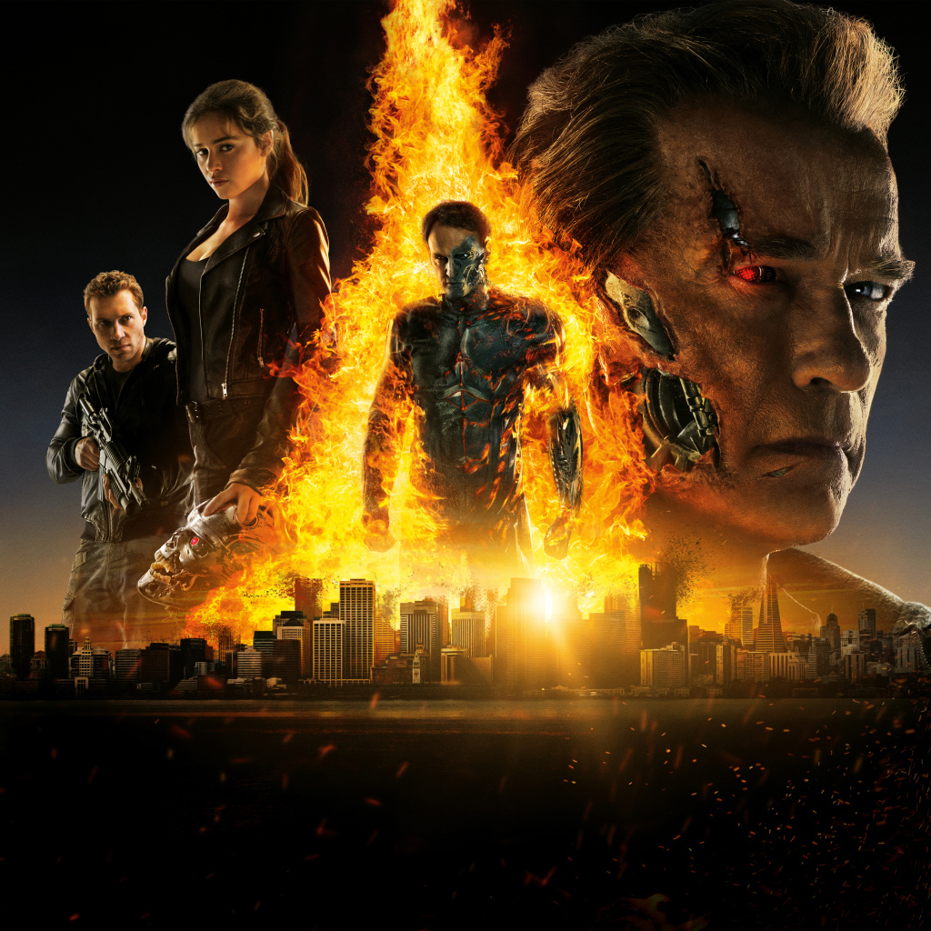 Яркий постер фильма Терминатор: Генезис