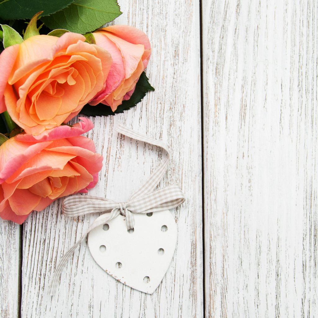 Три оранжевых цветка розы на сером столе