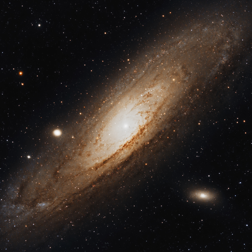 Туманность Андромеды в космосе