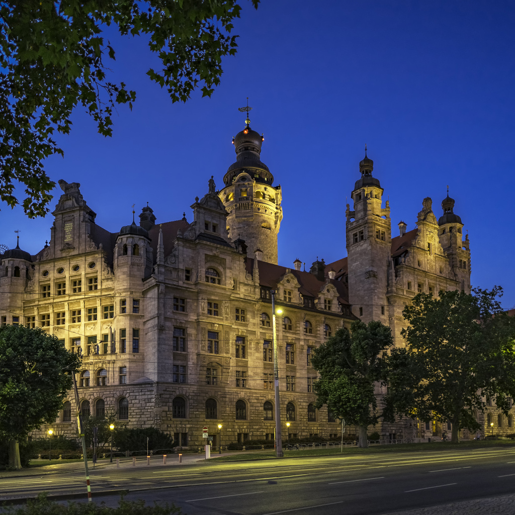 Здание Новая ратуша в городе Лейпциг, Германия