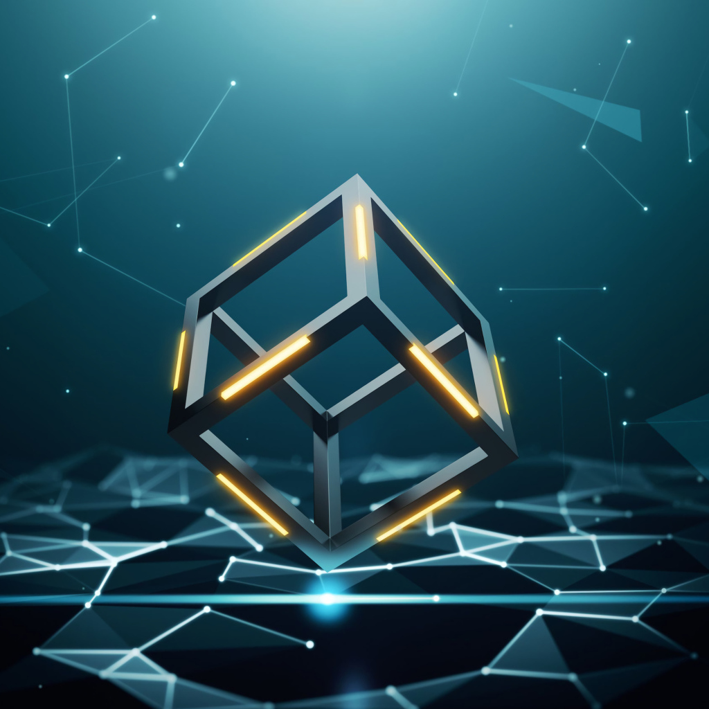 Куб 3д с созвездиями на черном фоне