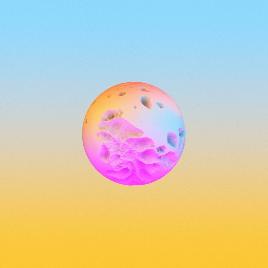 Шар на разноцветном ярком фоне