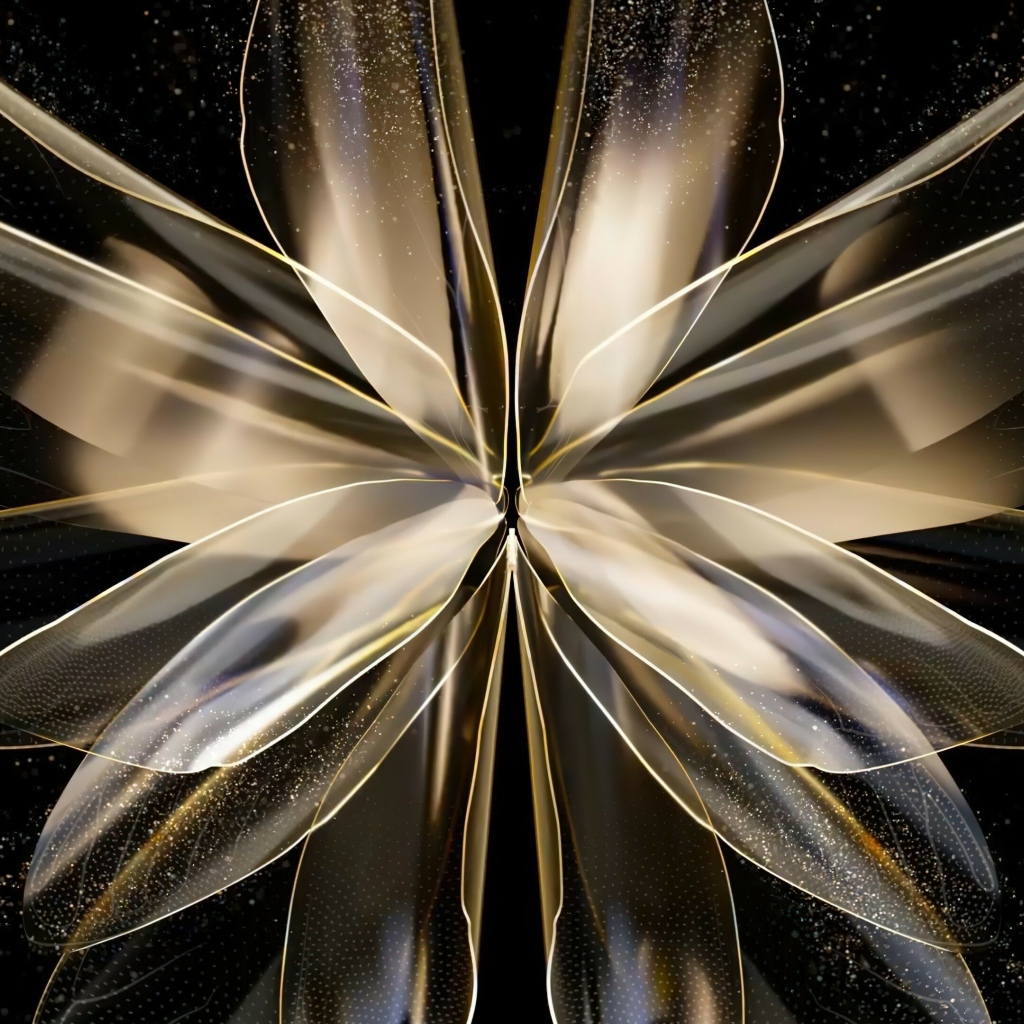 Красивый абстрактный цветок на черном фоне