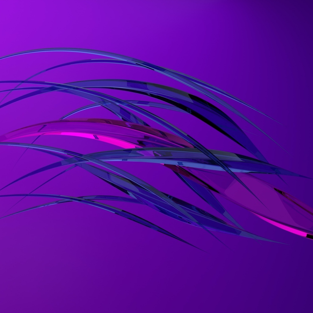 Синие и сиреневые волны на фиолетовом фоне