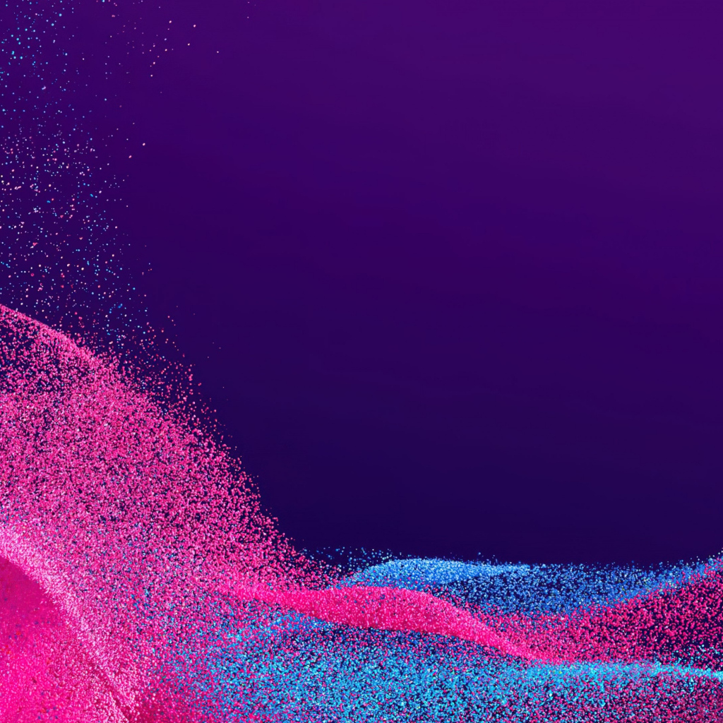 Голубой и розовый песок на фиолетовом фоне