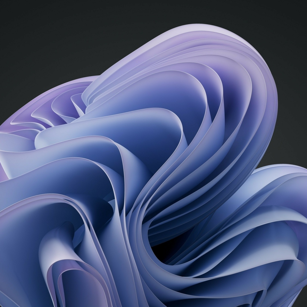 Голубые волны на черном фоне 3д