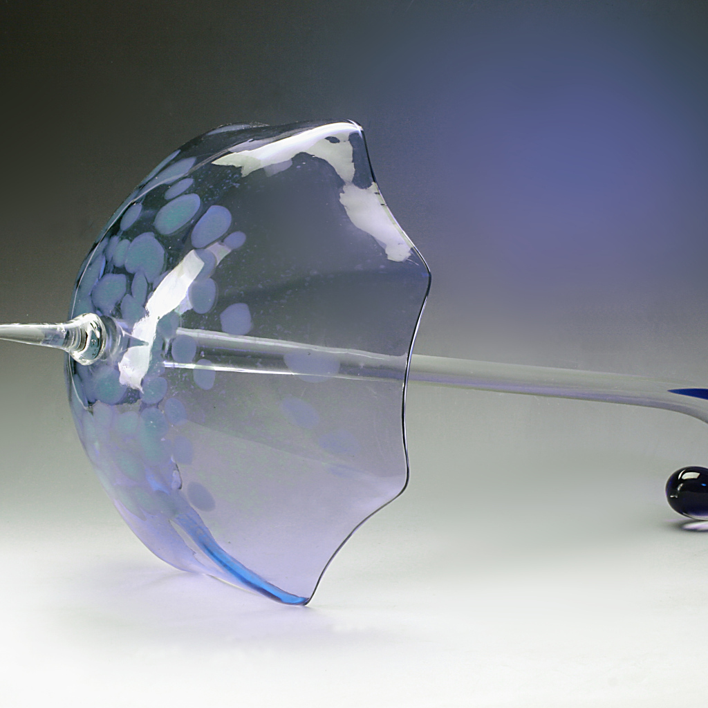 Хрустальный 3д зонт на сером фоне