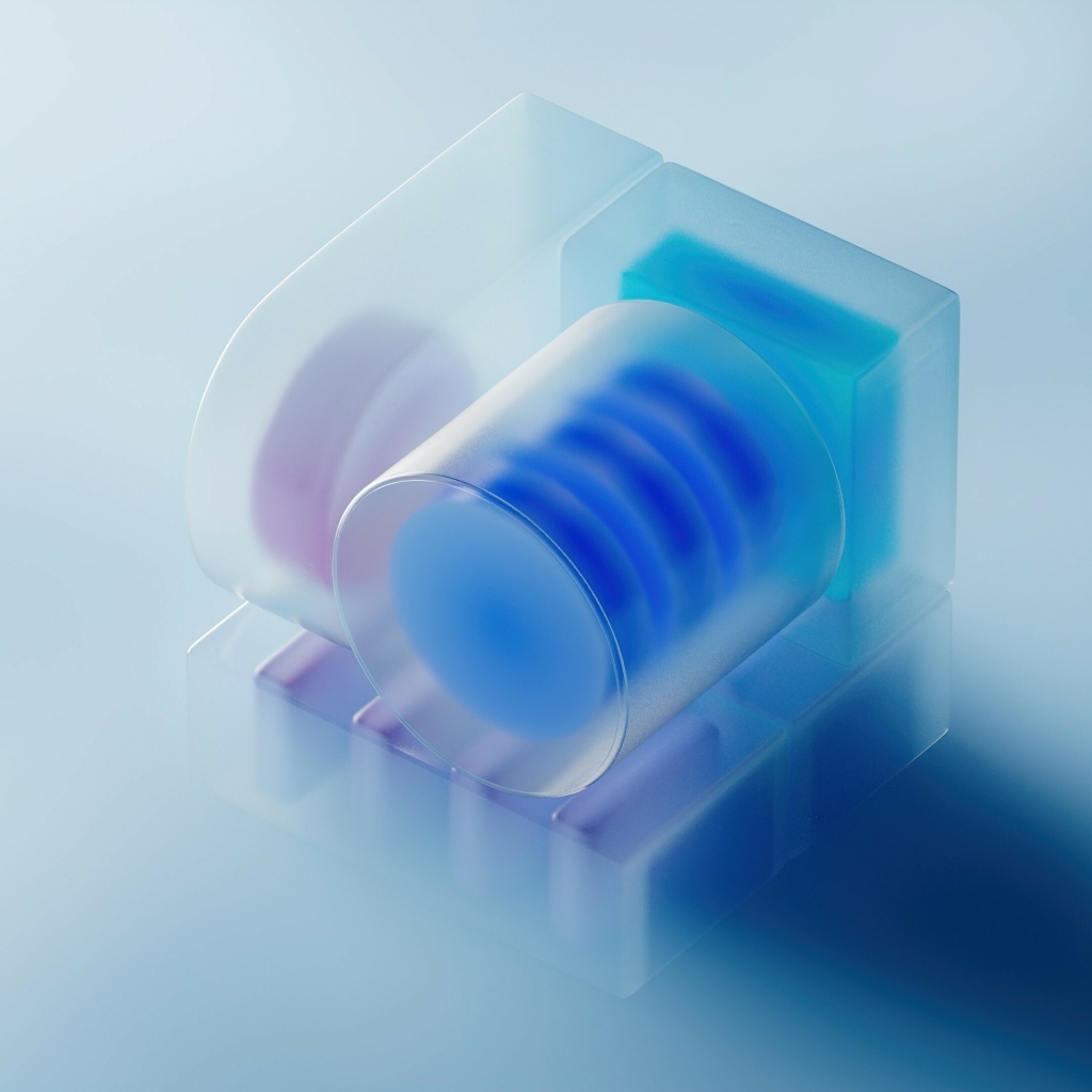 Фигуры на голубом фоне 3д графика