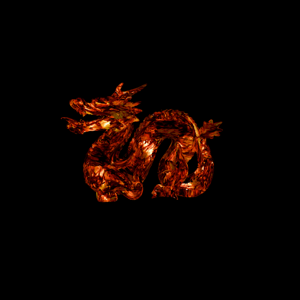Огненный 3д дракон на черном фоне