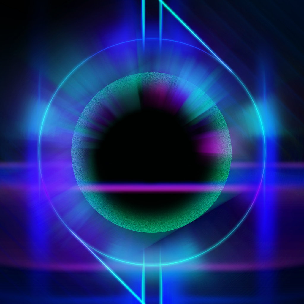 Светящийся неоновый абстрактный круг