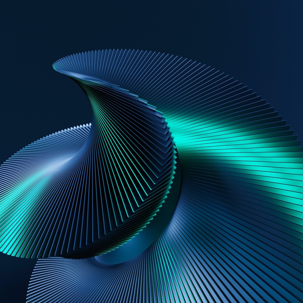 Металлическая спираль на черном фоне 3д графика