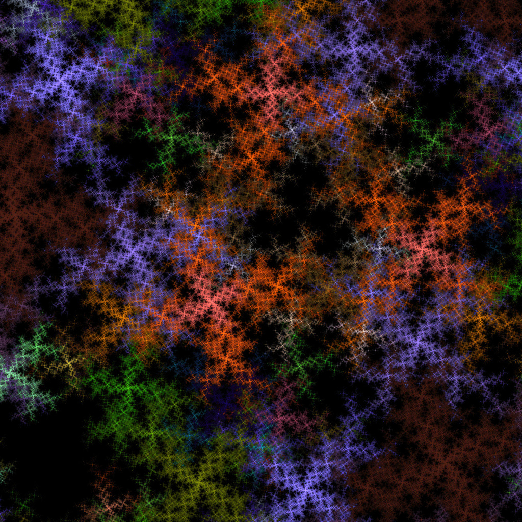 Разноцветные рисунки на черном фоне 