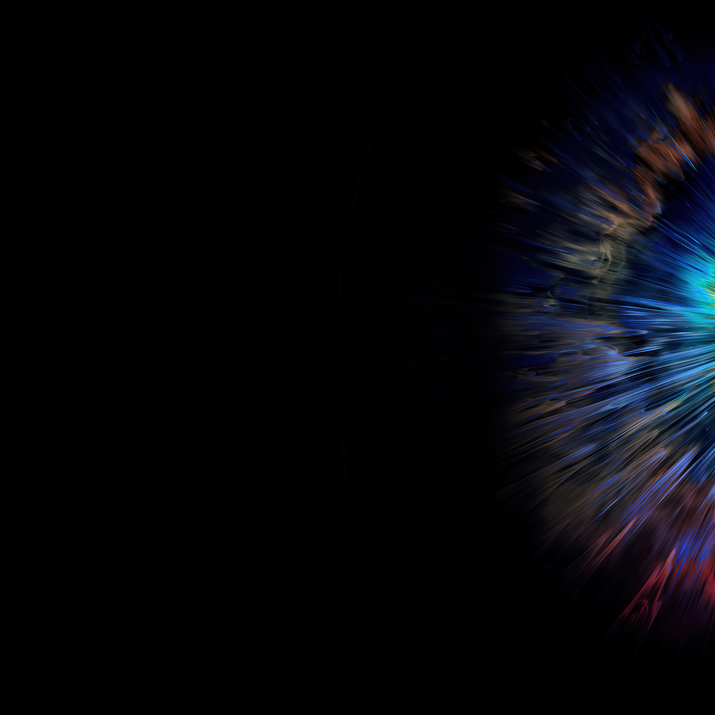 Разноцветная вспышка на черном фоне