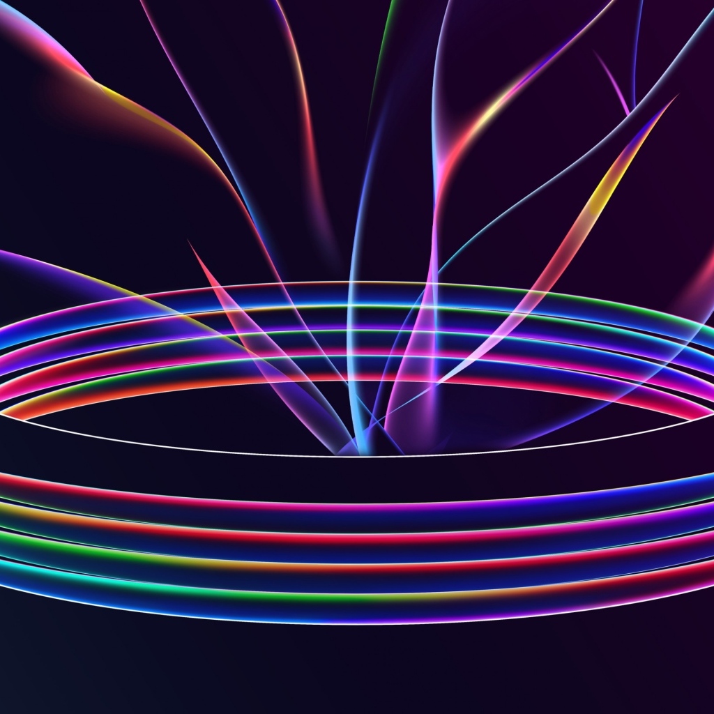 Разноцветный абстрактный круг с волнами