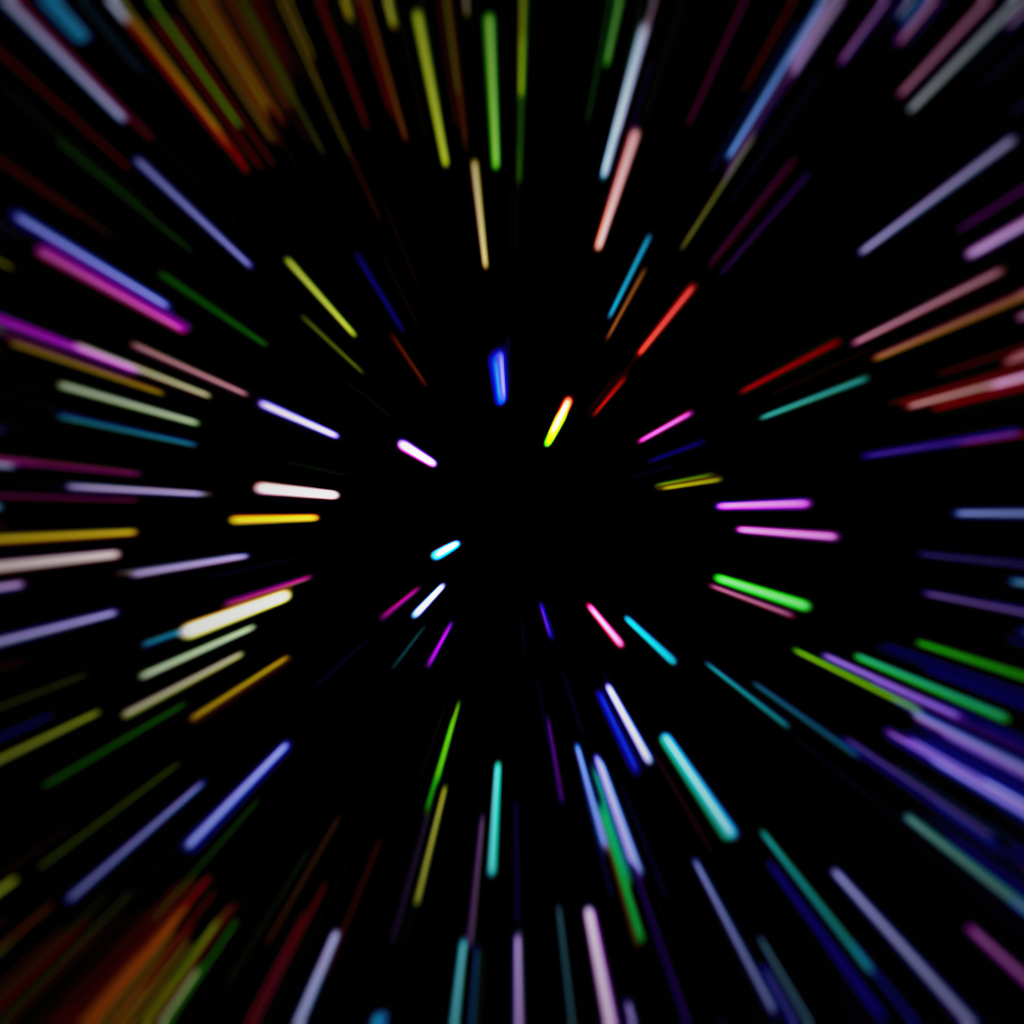 Разноцветные летящие абстрактные искры