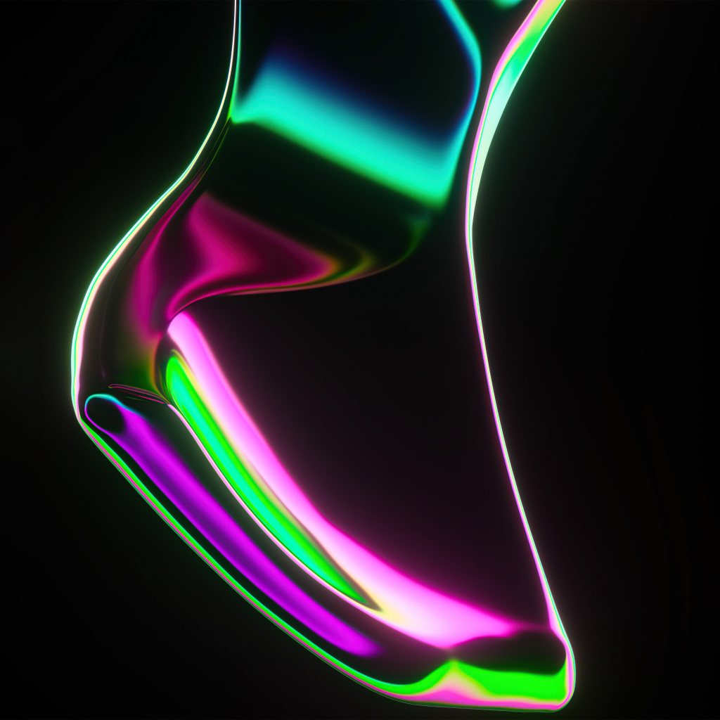 Разноцветный узор на черном фоне