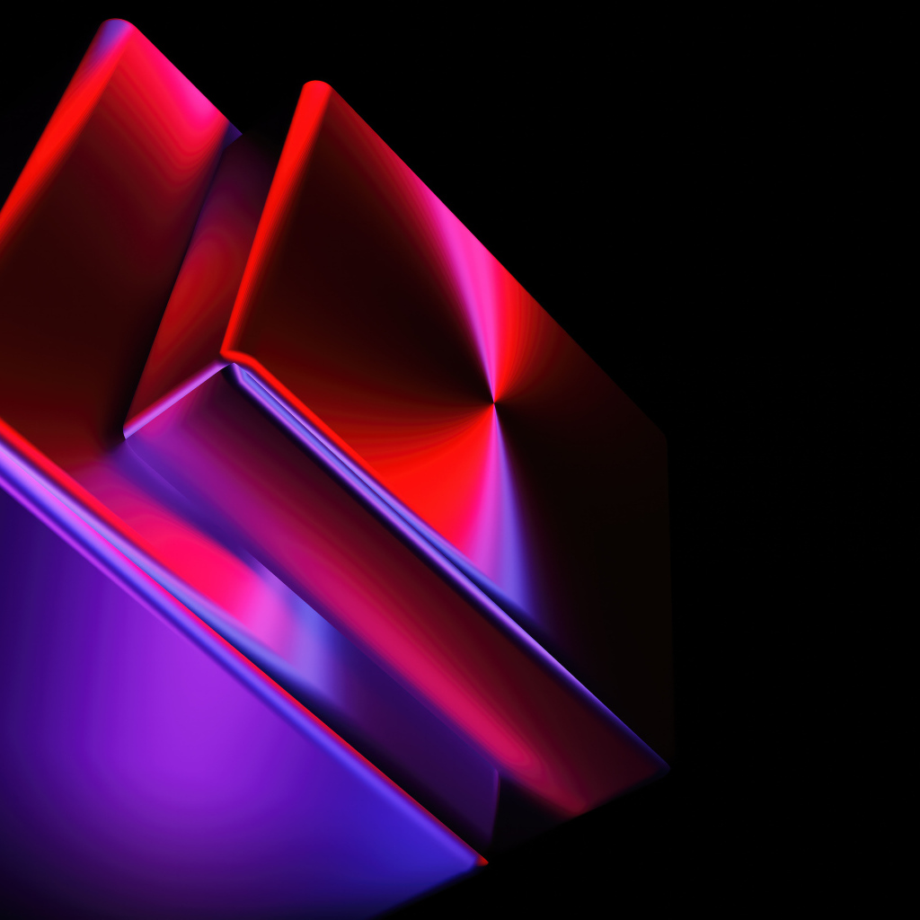 Загадочные абстрактные красные кубики на черном фоне