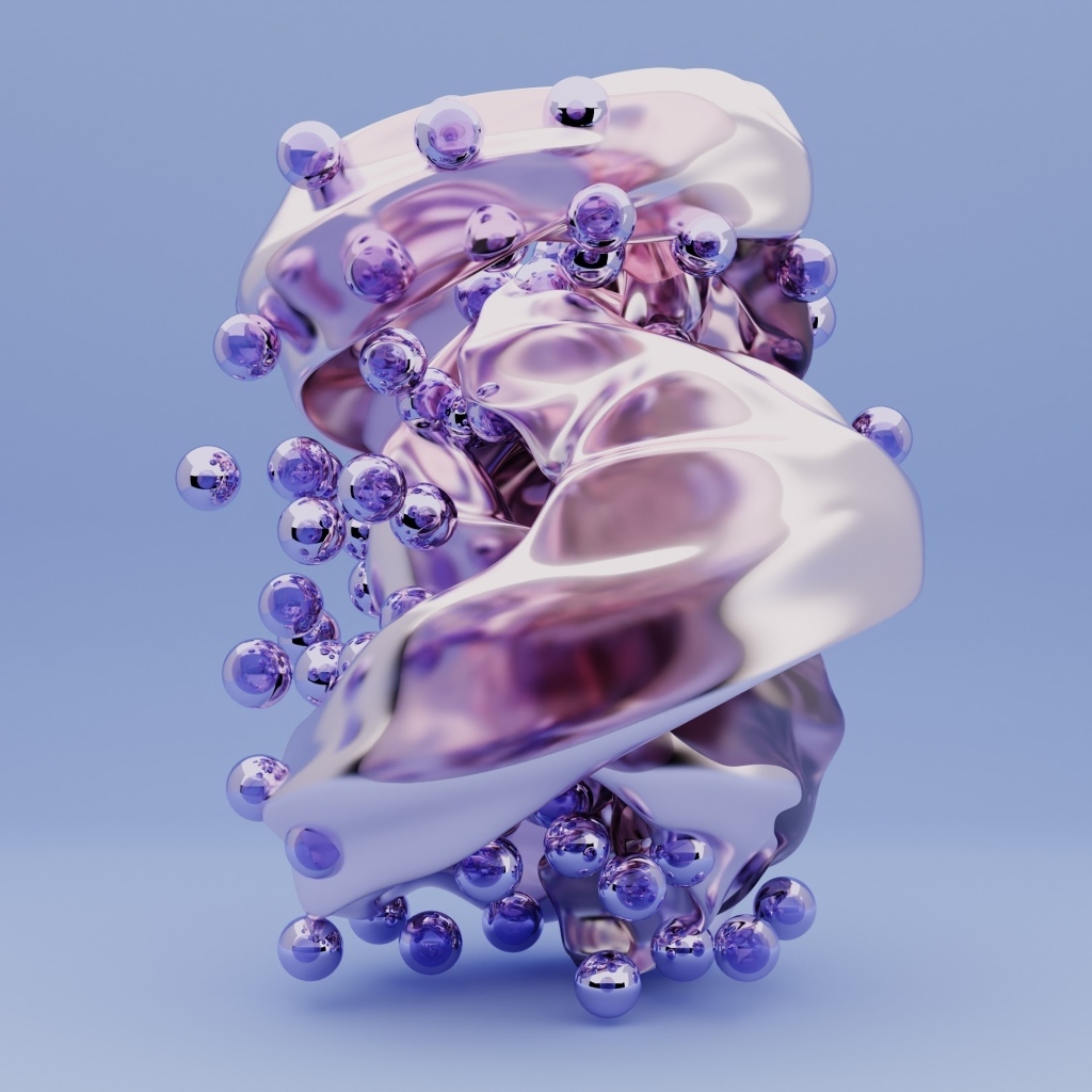 Плазма с шариками на голубом фоне 3д графика